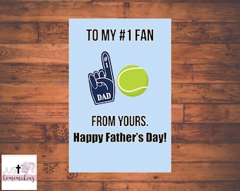 Printable Father’s Day Card | Tennis