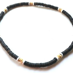 Wooden Choker Necklace Black , Surfer Choker,Man Beach Necklace,Necklace For Man,Man Surfer Necklace Wood