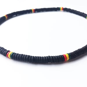 Surfer Necklace Men Black Wooden Size 17 Inch , Wood Necklace , Hippie Beach Necklace , Choker Necklace
