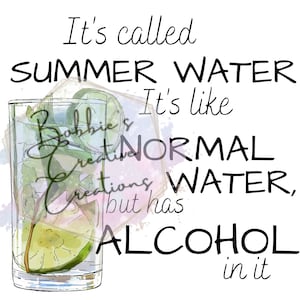 summer water PNG, summer water sublimation, summer PNG, beach, alcohol png, float trip PNG, girls trip, glass tumbler png, digital download