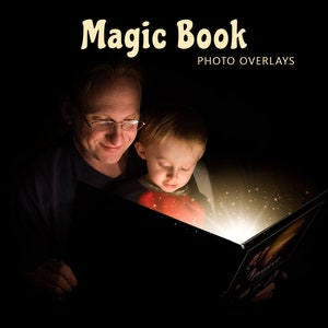 Magic Book Shine Overlays, Book Lights for Photoshop