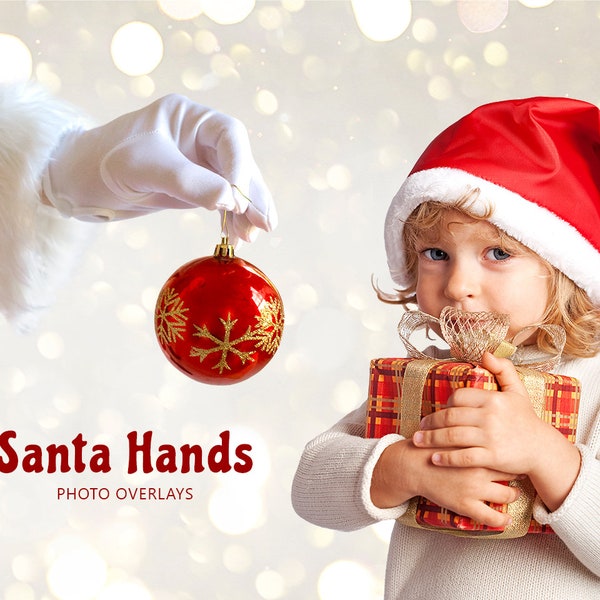 Santa Hands Overlay, Digital Photoshop Composite