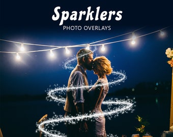 Wedding Sparkler Overlays, Fonts for Independence Day