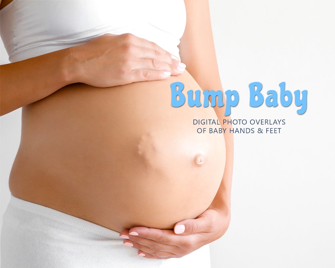 Baby Bump Feet Hands, Pregnant Belly Overlays