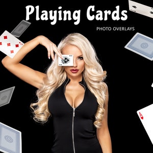 Playing Cards Overlays, Flying Photoshop Shoot Through
