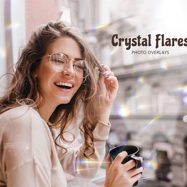 Crystal Lens Flare Overlay, Sonnenflares & Rainbow Light Leaks