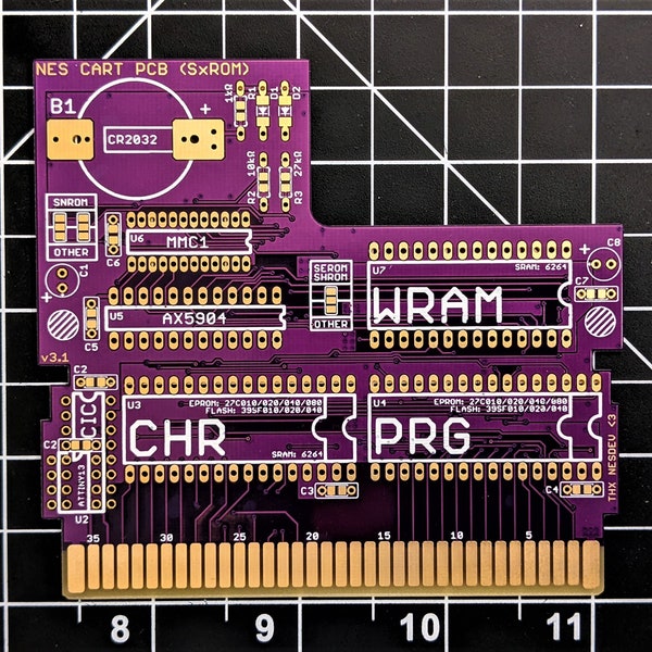 Carte de circuit imprimé pour cartouche Nintendo NES - MMC1 (SxROM)