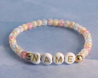 Custom Romantic Fashion Bracelet Femme, Mama Bracelet, Custom Word Bracelet, Personalized Bracelet, Letter Bead Bracelet.