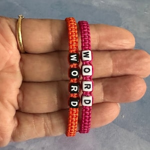 Custom Macrame Friendship Bracelets for Couples and BFFs - Flat Braided Armbands