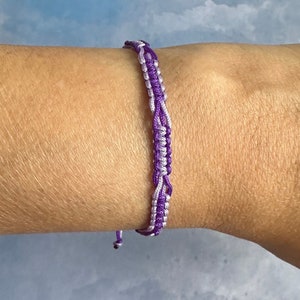 Handwoven Macrame Friendship Bracelet: Braided Nylon, Adjustable