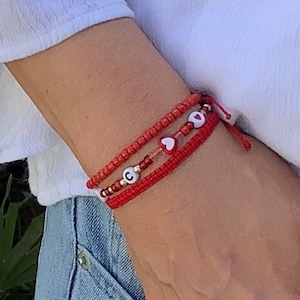 Pulseras de la amistad de macramé personalizadas para mujeres y niñas: regalo de joyería personalizado