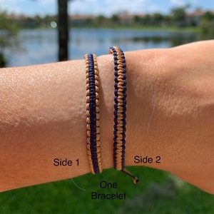 BFF Bracelet, Bday Gifts for Her or Bday Gifts for Him, Custom Made Bracelet, Custom Multi Color Bracelet, Reversible Bracelet.