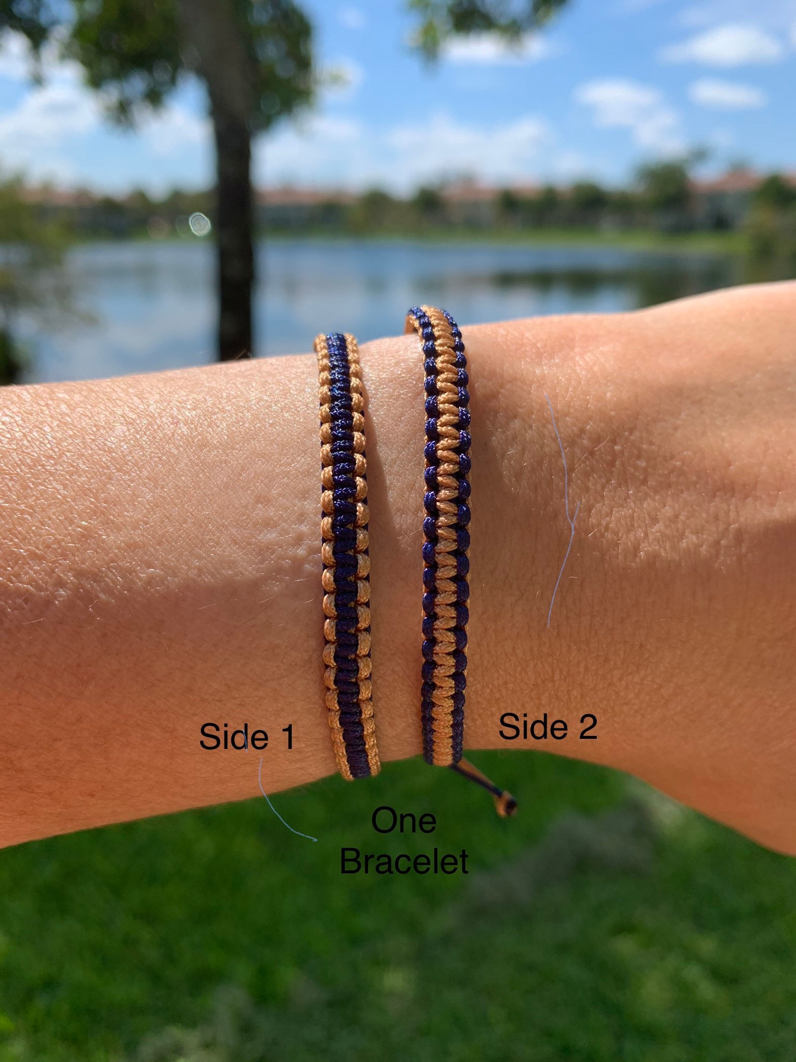 Black & Rose Gold Plated Reversible Bracelet