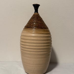 Unique Hand Made Bud Vase| Hand Made Studio Pottery| Large Bud Vase Hand Made Artist Signed