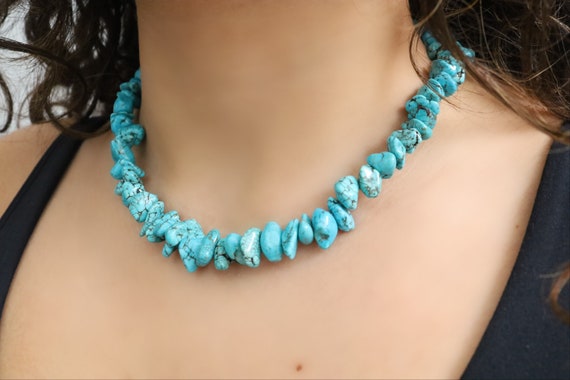Large Chunky Turquoise Necklace – Adirondack Artworks