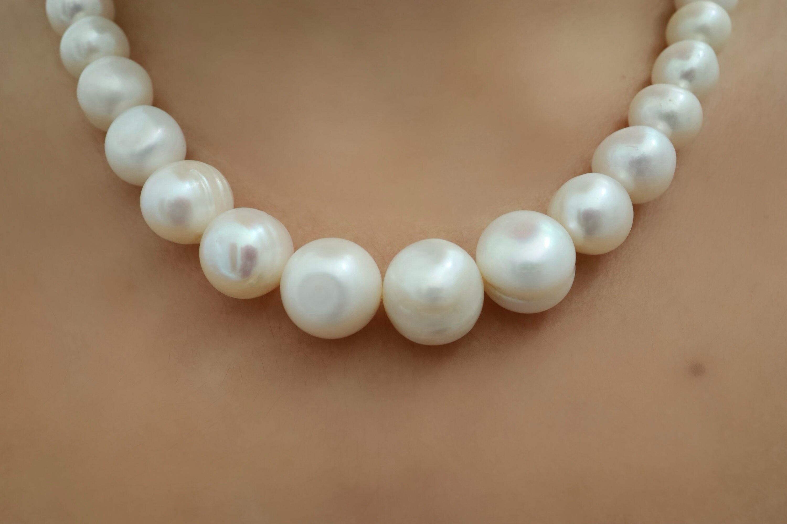 1 Str, Freshwater Pearls, Irregular Pearls, Natural White Pearl Necklace, AAA, DIY Pearl Accessories, Multi-Size Pearls, Length 35cm