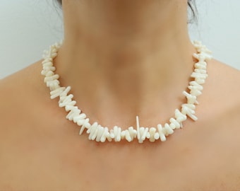 Chip Coral Necklace, White Coral Necklace, Pink Coral Necklace, Red Coral ,Branch Coral, Real Coral Necklace