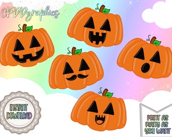 Cute Kawaii Jack O Lantern clipart