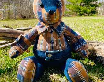 Keepsake memory bears, Bear made from clothes , Made from loved ones clothes