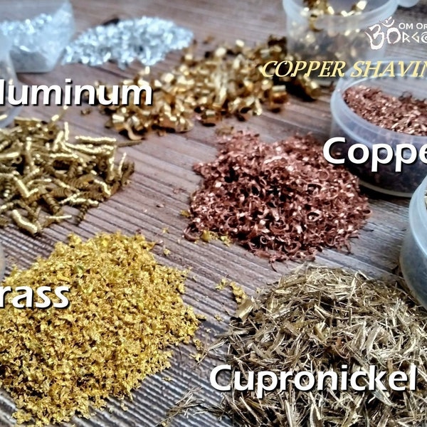 NEW 20 Types Copper Brass Shavings High Quality Orgonite Making Supplies | Copper, Brass, Aluminum, Cupronickel