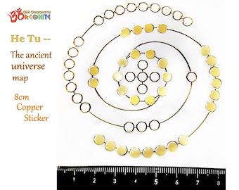 8cm He Tu Metal Sticker | Universe Symbol