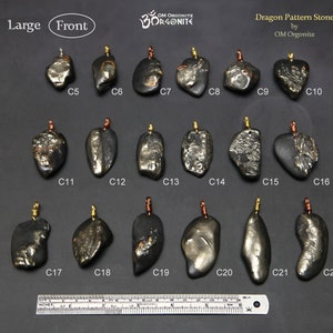 LARGE Dragon Pattern Stone Pendant made in Taiwan Protection Amulet Raw Dragon Bone Stone Accessories image 3