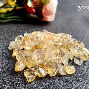 Brazilian Citrine 60 grams / Natural Crystal Chips / The Light Maker Happiness Joy / Solar Plexus Chakras Healing Crystals image 4