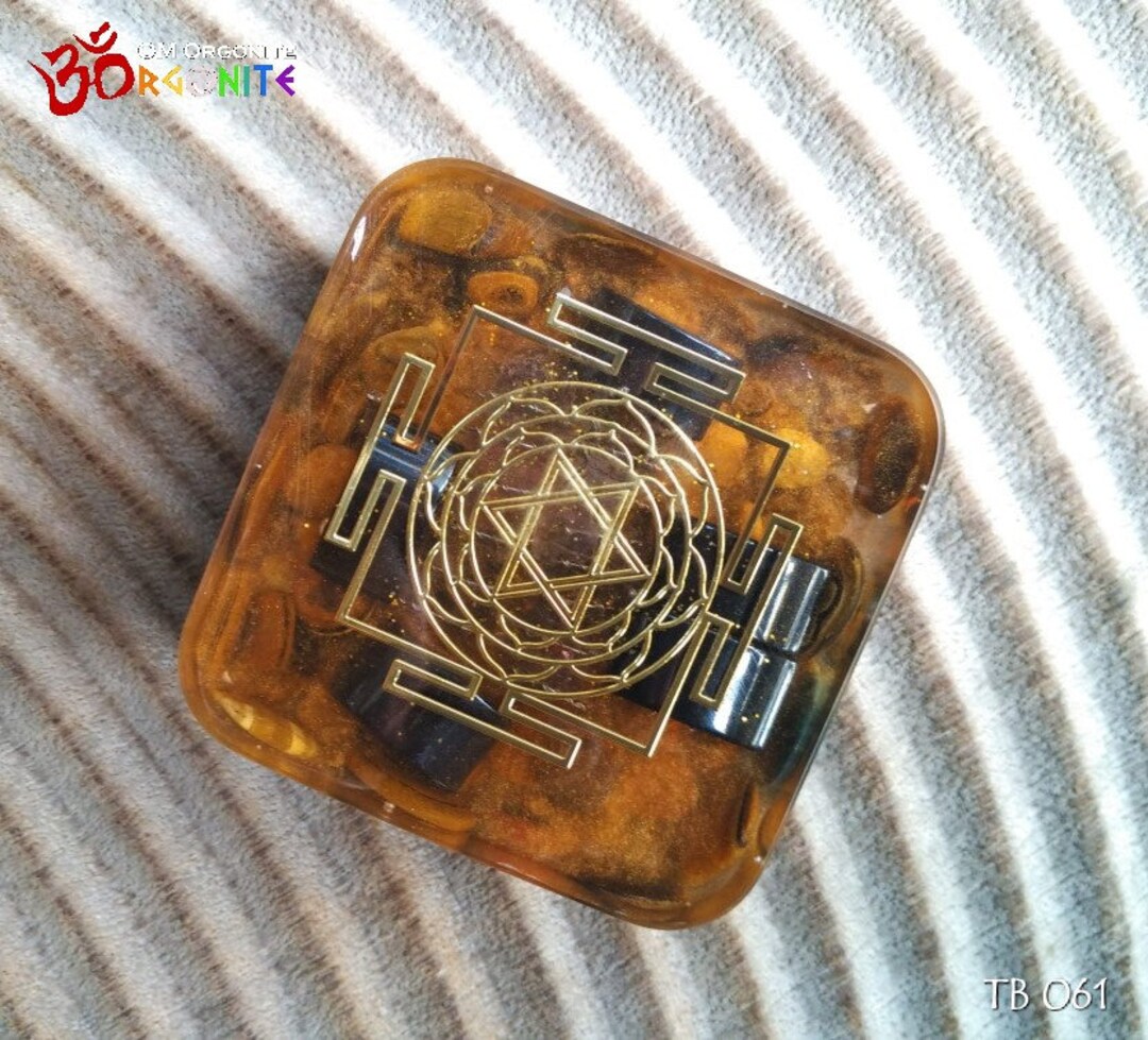 Flower of Life Orgonite Tower Buster / Brown Tiger's Eye / - Etsy