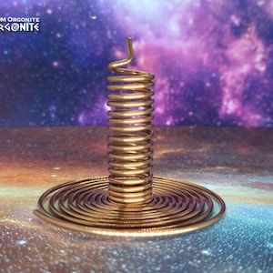 Helical Copper Spring T Shape Energy Generator | Magnifying Crystal Energies | One-piece Copper Coil