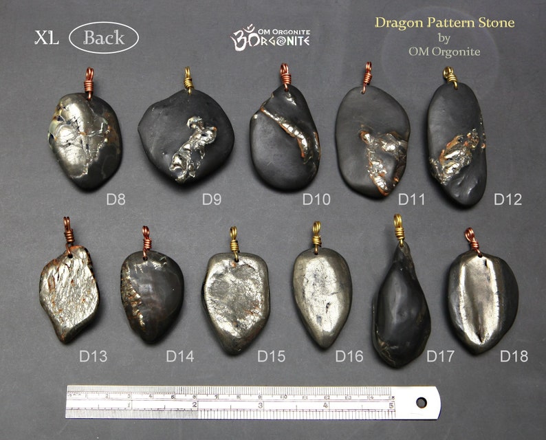 LARGE Dragon Pattern Stone Pendant made in Taiwan Protection Amulet Raw Dragon Bone Stone Accessories image 7