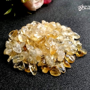 Brazilian Citrine 60 grams / Natural Crystal Chips / The Light Maker Happiness Joy / Solar Plexus Chakras Healing Crystals image 3