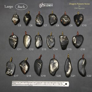 LARGE Dragon Pattern Stone Pendant made in Taiwan Protection Amulet Raw Dragon Bone Stone Accessories image 4