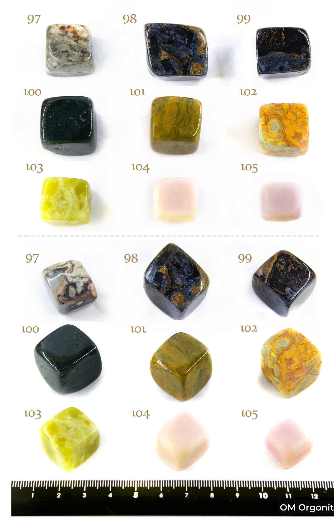 100 Crystal Cubes / Tumbled Healing Gemstones / 1022 mm Etsy