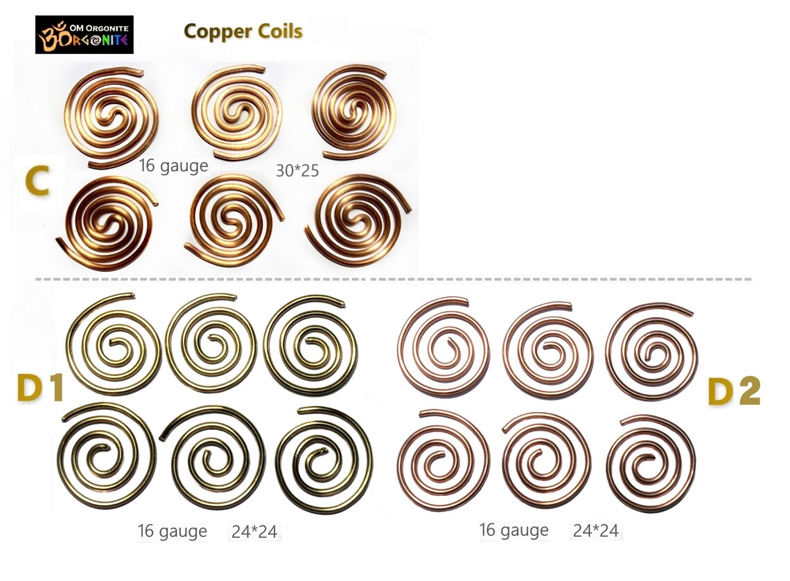 Sets of Copper Spirals Triskelion Copper Brass Coils for Etsy