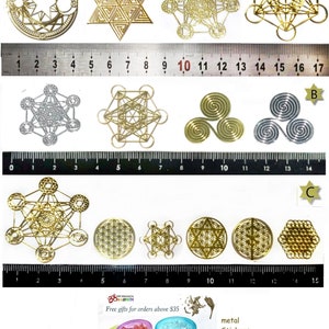 Sets of Sacred Geometry Metal Sticker / Art and Craft Materials