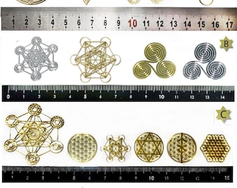 Sets of Sacred Geometry Metal Sticker / Art and Craft Materials
