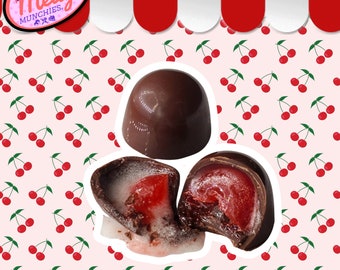 Gourmet Cherry Cordial joy: a luscious burst of juicy cherry & creamy center, wrapped in Belgian chocolate