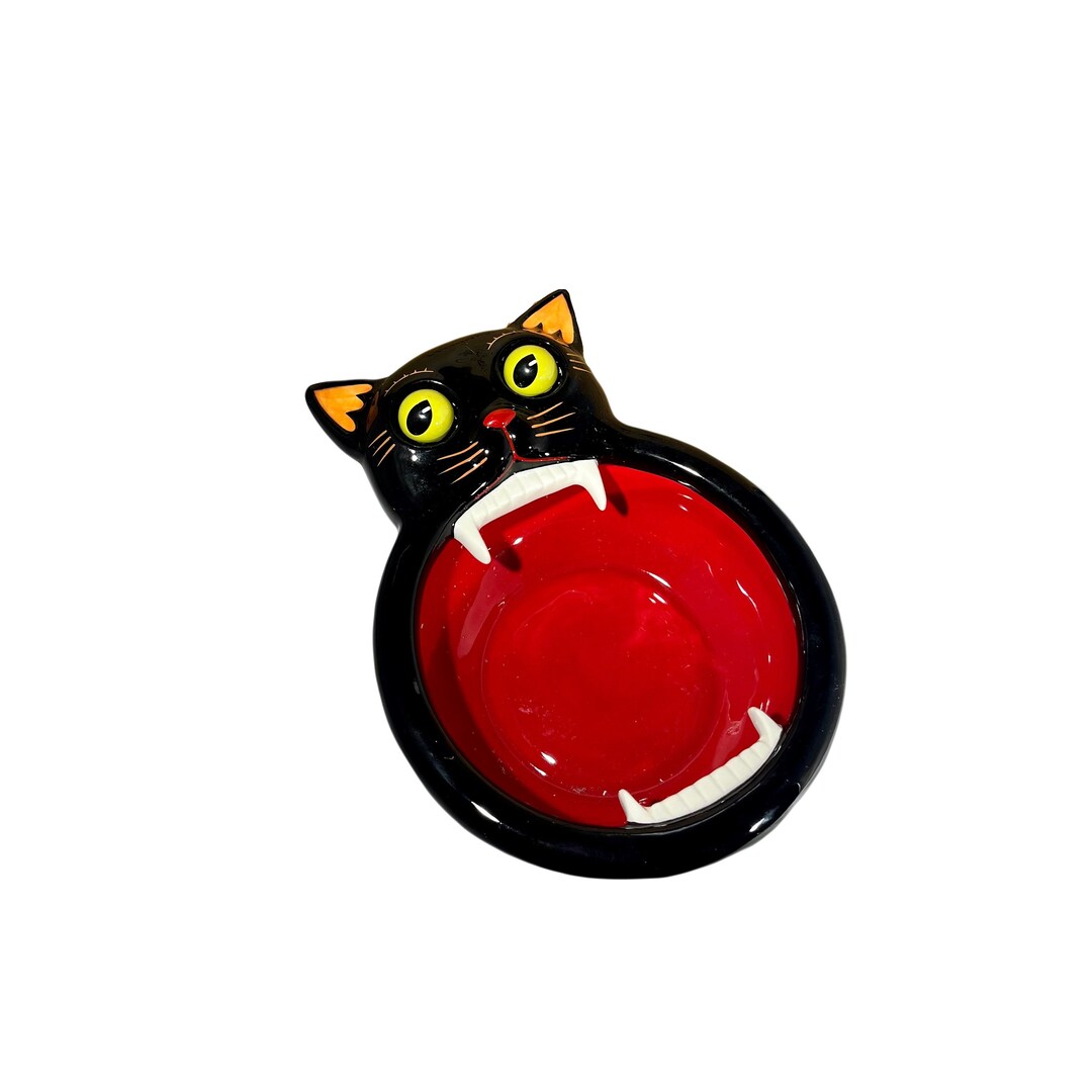 Department 56 Cat Candy Dish Wobbly Eyes Etsy