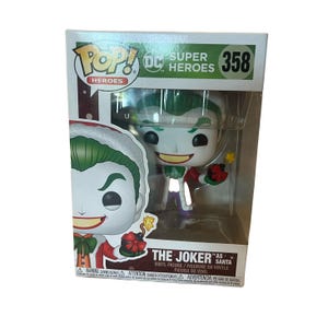 The Joker as Santa Funko Pop #358, Pop Heroes, DC Super Heros, Christmas Joker