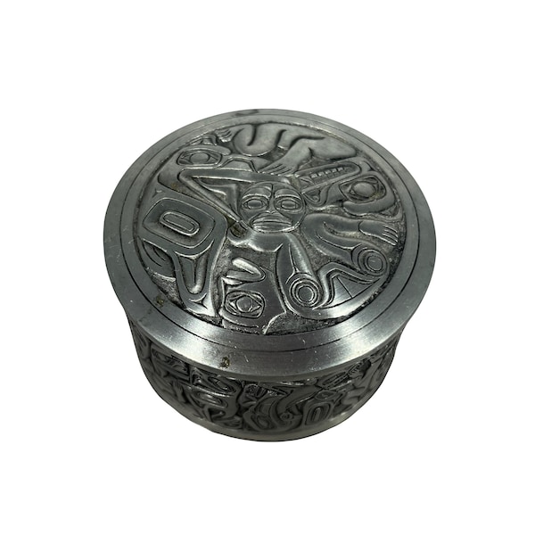 Fine Pewter by Boma, The Raven Sun Pewter Box, Made in Canada