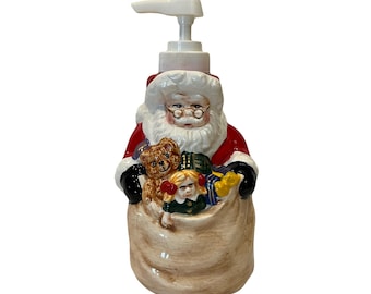 1997 Allure Ceramic Santa Soap Dispenser