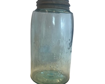 Mason's Patent Nov 30th 1858, 1 Quart Antique Mason Jar