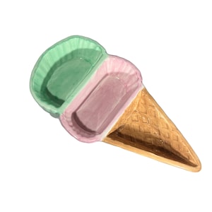 Divided Ceramic Ice Cream Topping Tray
