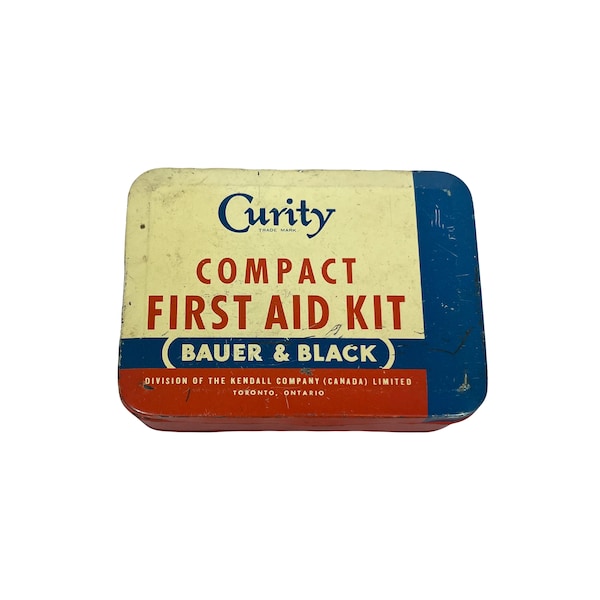 Vintage Compact First Aid Kit (Bauer & Black) Division of the Kendall Company (Canada) Limited
