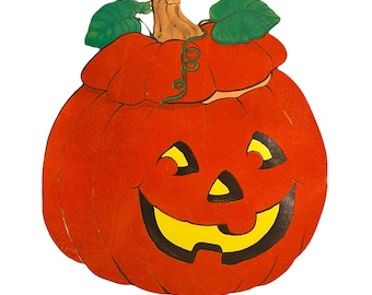 Halloween Vintage Velvet Die Cut Jack-O-Lantern Single