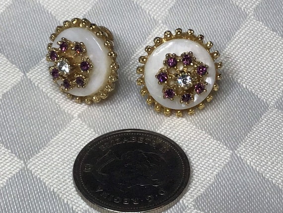 Boucles D'oreilles Vintage Années 60 - Métal Doré, Style Primitif, Bijou Fantaisie Ancien