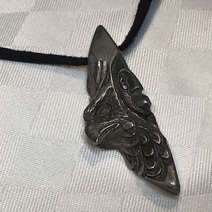 By Thomas B Maracle. Superb little sculpture made on a piece of tinplate, signed by the hand of the artist.