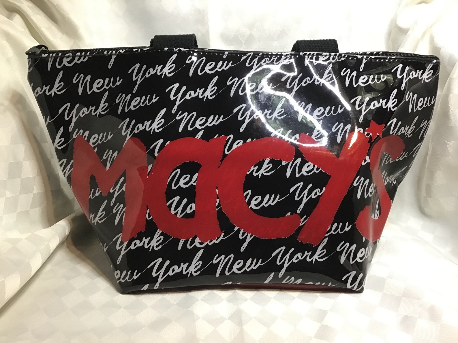 Macy's authentic. Superb plastic shopping bag print Etsy