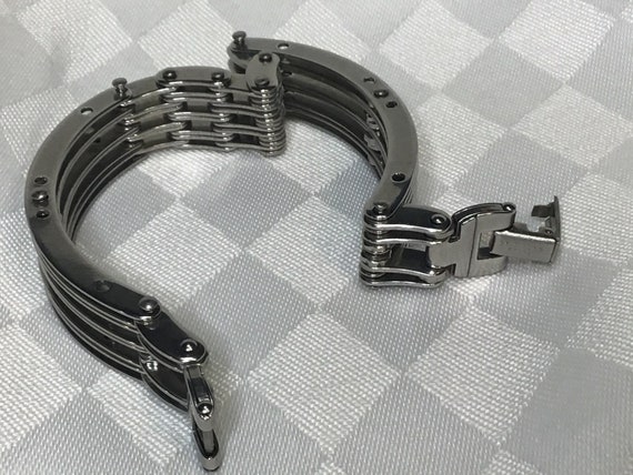 Pour homme, très beau bracelet d’acier inoxydable… - image 5