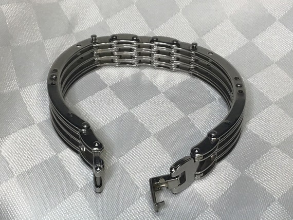 Pour homme, très beau bracelet d’acier inoxydable… - image 6